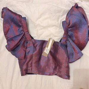 Red/Blue Metallic Sparkle Top Do+Be